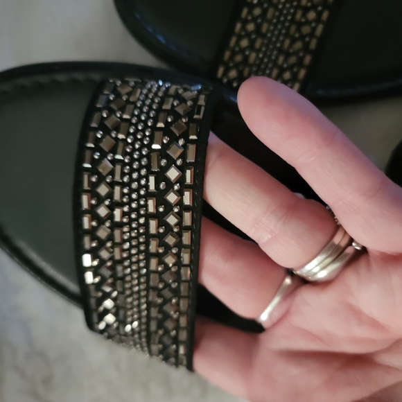 Z Black and Silver Embellished Sandals - Picture 4 of 4